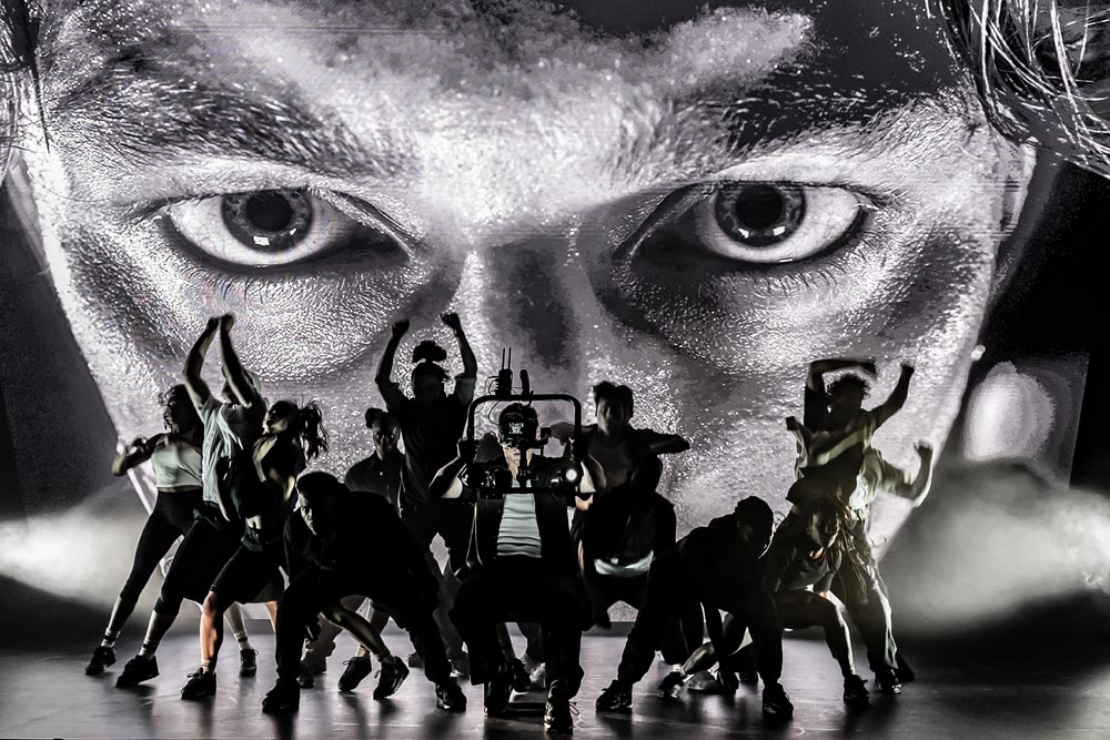 Tom Francis (Joe Gillis) & cast of Sunset Boulevard. Credit Marc Brenner. 0926